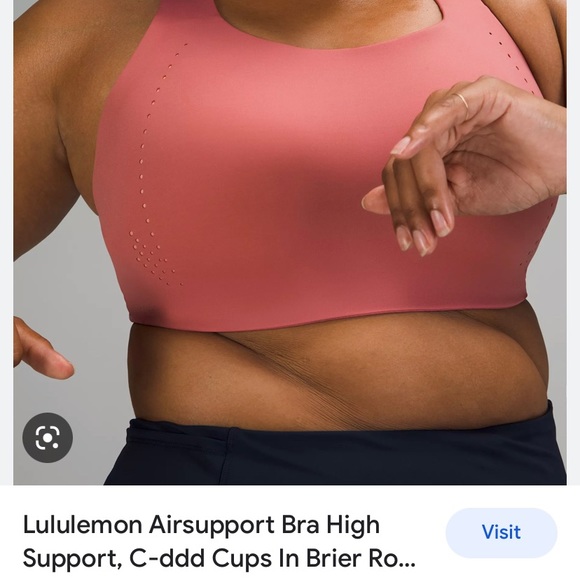 Lululemon Air Support-High Support Bra, Brier Rose/Pink Puff, 36D - Picture 4 of 5